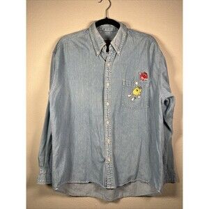 Lt Denim Button Down M&M Shirt #13